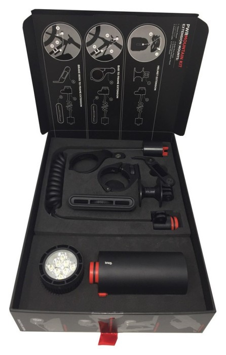 Комплект фара + набір кріплень Knog PWR Mountain Kit 2000 Lumens POWERBANK