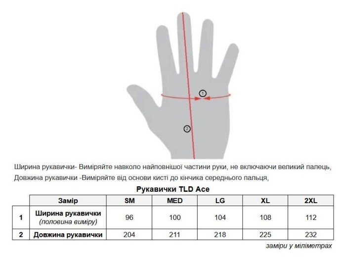 Вело рукавички TLD ACE GLOVE; [STEEL BLUE] XXL, укр, укр