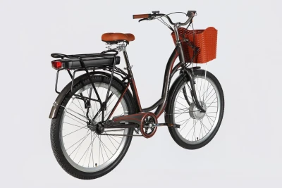 Велосипед з електроприводом 26" ST Dorozhnik eAQUAMARINE BH рама-17" 36 B 13 А*г 500 Вт сірий YS 7810 (з пластиковою корзиною) 2026