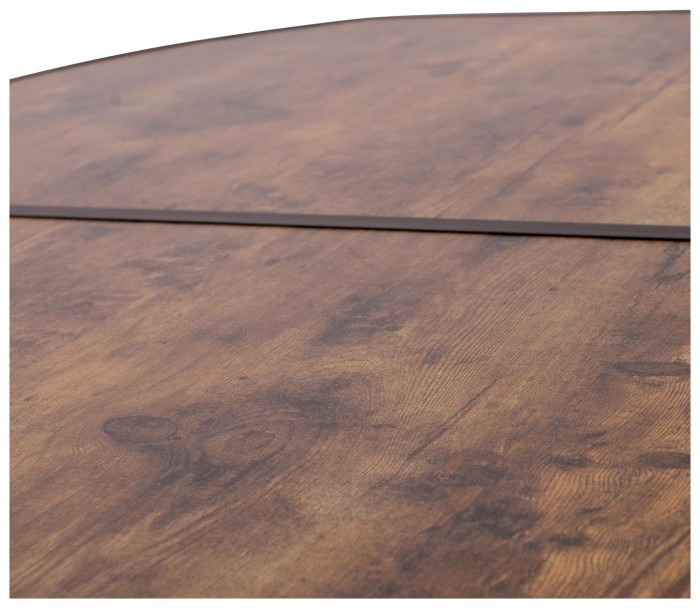 Стол Bo-Camp Melrose Oval 120x80 cm Black/Wood look (1404220)