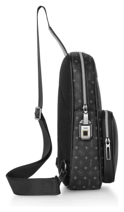 Сумка WIWU Master Fingerprint Lock Crossbody Bag Black