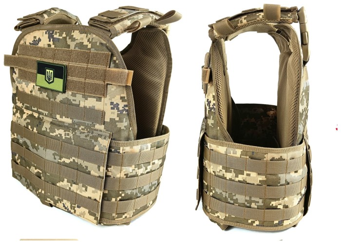Плитоноска Pantsyr-2 (тактический военный жилет, бронежилет MOLLE) пиксель ВСУ MM-14