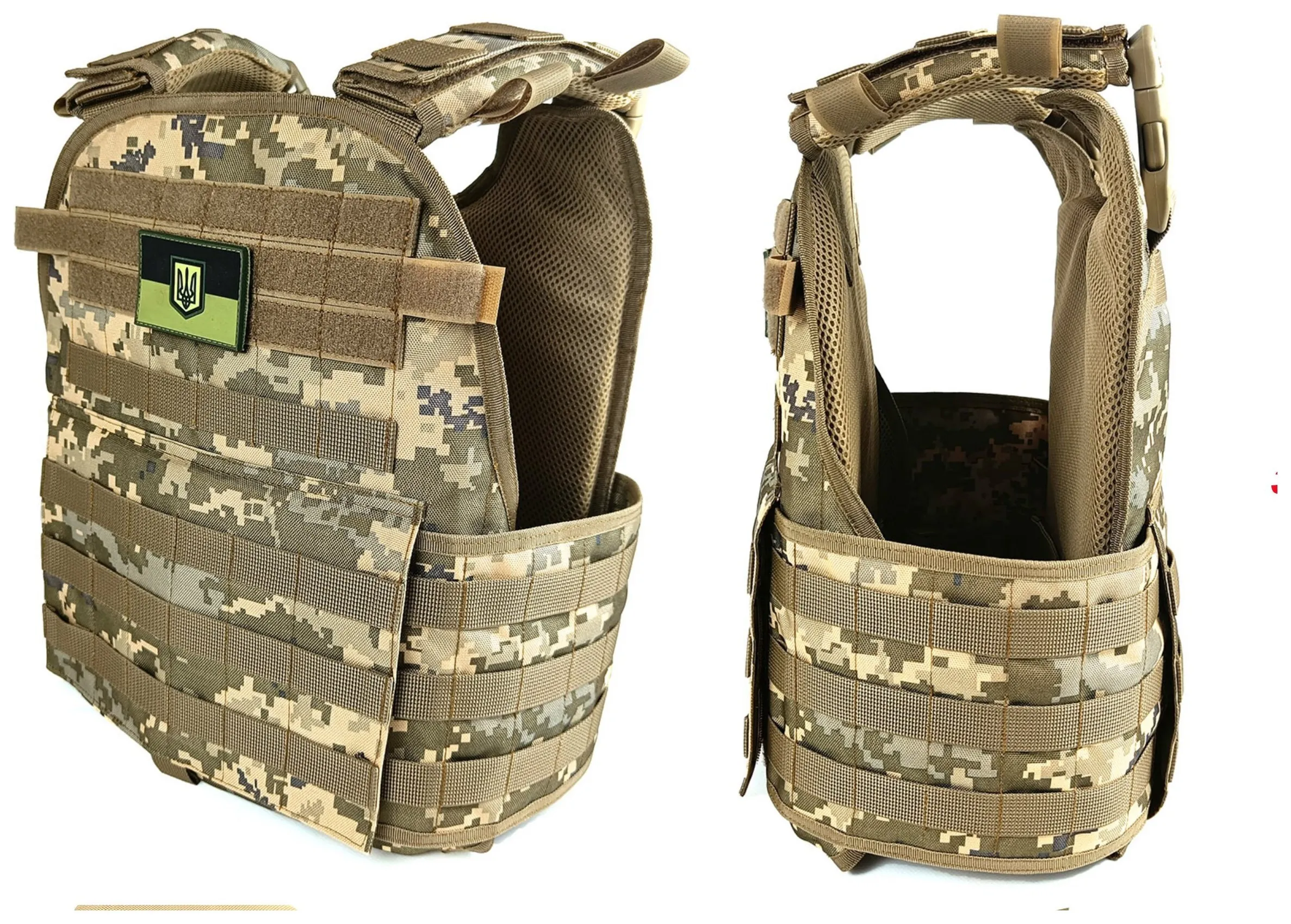 Плитоноска Pantsyr-2 (тактичний військовий жилет, бронежилет MOLLE) піксель ЗСУ MM-14 (EFIT_2408)