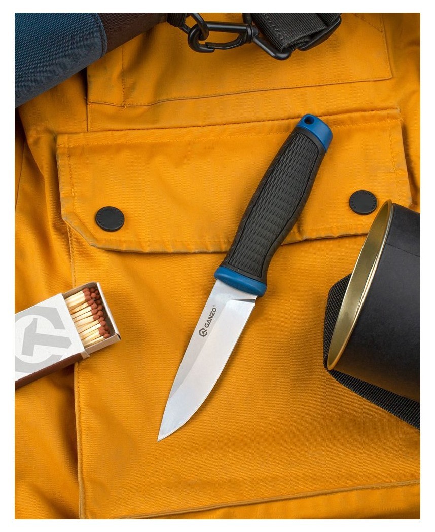 Ніж Ganzo G806-BL блакитний з ножнами, укр, укр