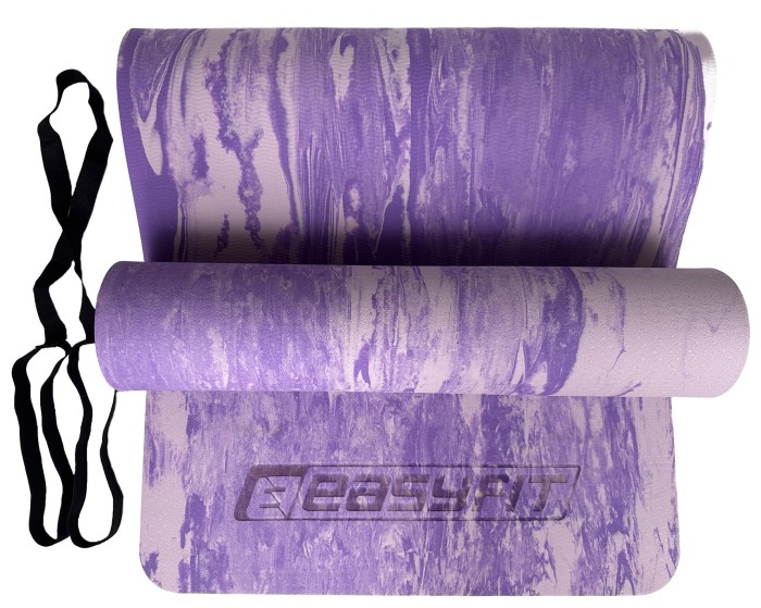 Коврик для йоги и фитнеса EasyFit s-EVA Mat 8 мм Фиолетовый