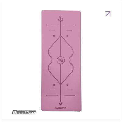Коврик для йоги профессиональный EasyFit Pro каучук 5 мм Розовый