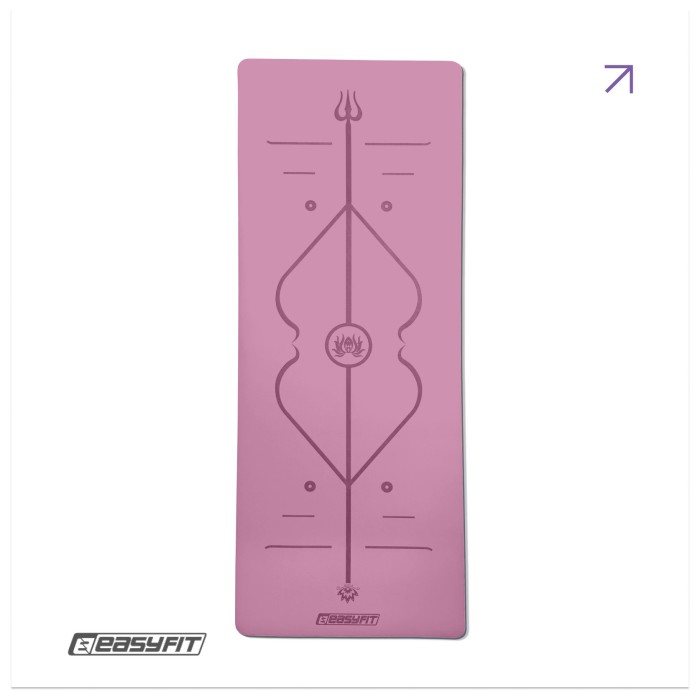 Коврик для йоги профессиональный EasyFit Pro каучук 5 мм Розовый