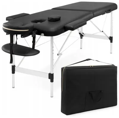 Массажный стол складной 4FIZJO Massage Table Alu W60 Black (P-5907739318374)