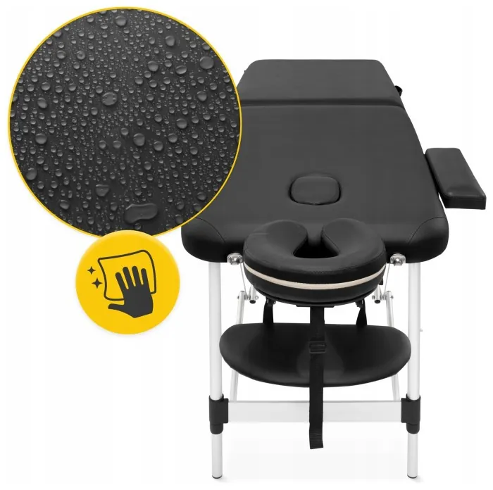 Массажный стол складной 4FIZJO Massage Table Alu W60 Black (P-5907739318374)