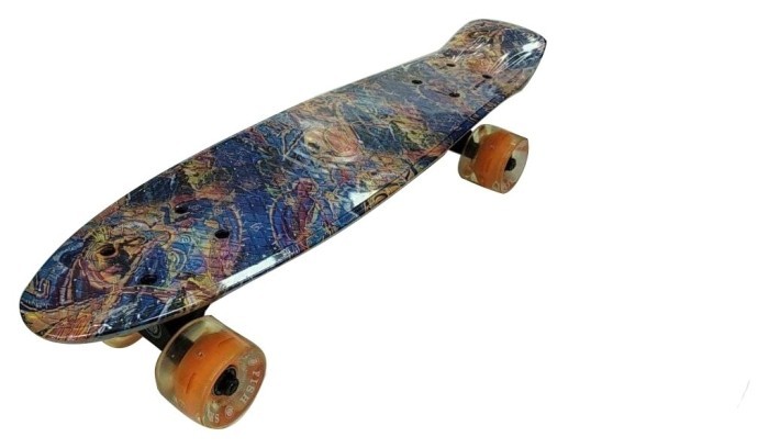 Пенніборд Bavar Sport Fish з led колесами, Фотоколаж, укр, укр