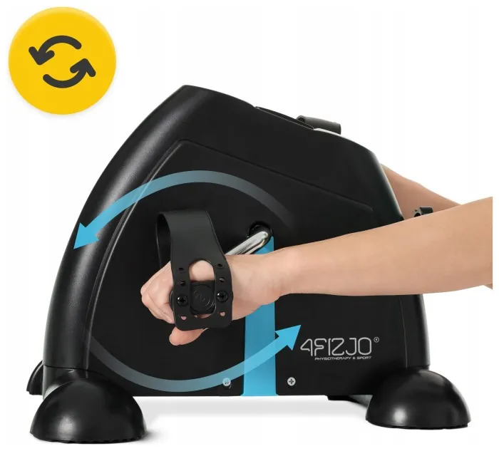 Міні велотренажер 4FIZJO Evo 2 в 1 для рук та ніг Black/Blue (P-5905973401692)