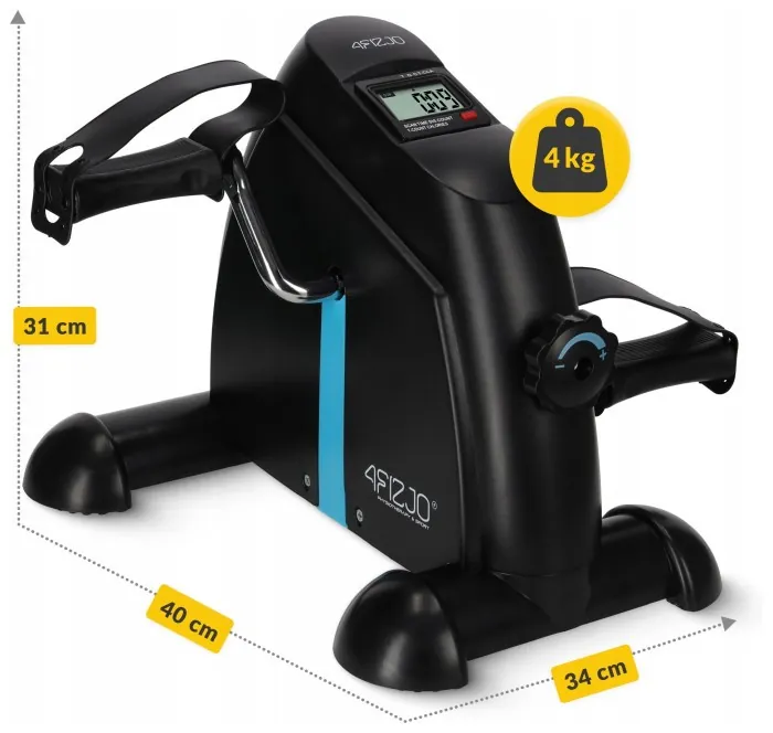 Міні велотренажер 4FIZJO Evo 2 в 1 для рук та ніг Black/Blue (P-5905973401692)