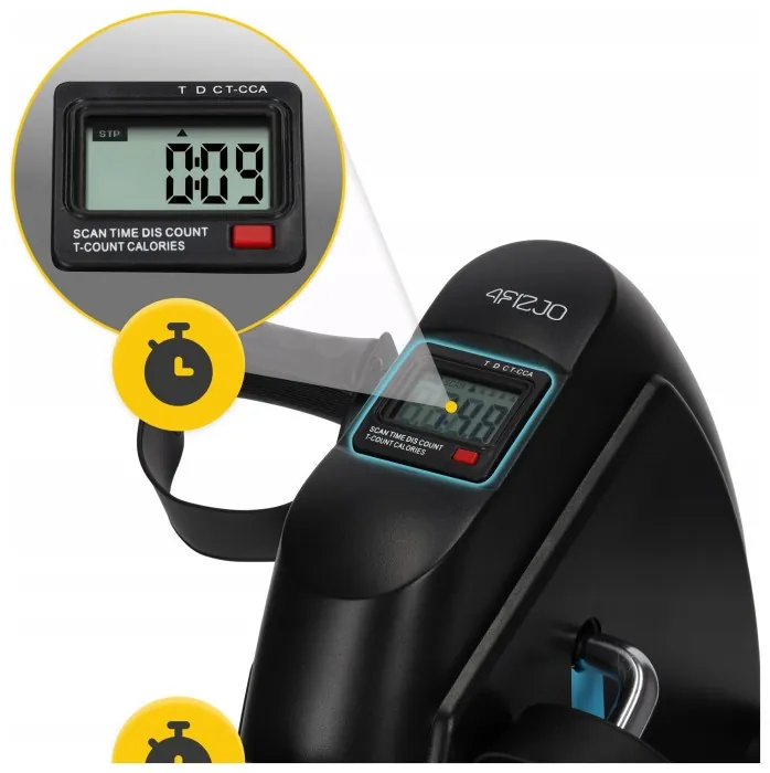 Міні велотренажер 4FIZJO Evo 2 в 1 для рук та ніг Black/Blue (P-5905973401692)