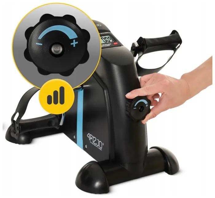 Міні велотренажер 4FIZJO Evo 2 в 1 для рук та ніг Black/Blue (P-5905973401692)
