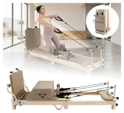 Pilates Reformer inSPORTline Comfolder EVO, бежевий