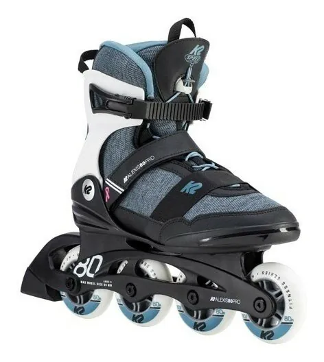 Роликові коньки для дорослих K2 ALEXIS 80 PRO W 37 (7.0US) 240мм Jeans/black (30D0772.1.1) (265мм)