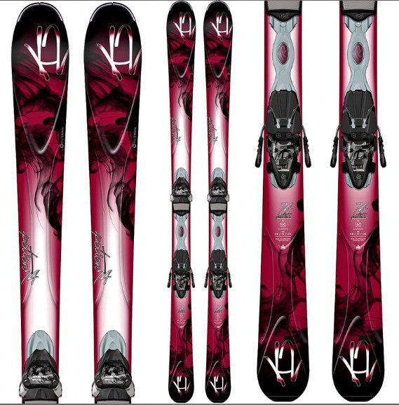 Лижі гірські комплект K2 POTION 74 W+ER3 10.0 139см Burgundy/white/black (1040610.141.1+1041315.141.1)