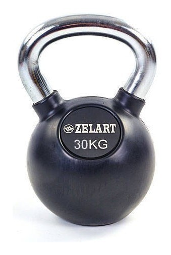 Гиря гумова з хромованою ручкою 30 кг (ТА-5162-30), укр, укр