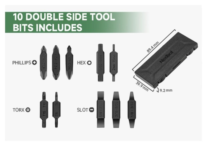Набір біт для NexTool Flagship Captain та Pocket tool