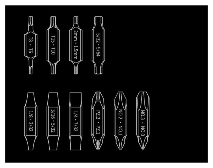 Набір біт для NexTool Flagship Captain та Pocket tool, укр, укр