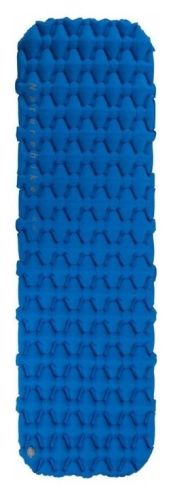 Матрац туристичний надувний одномісний Naturehike FC-10 NH19Z032-P 195x59x6.5 см, блакитний для кемпінгу, укр, укр