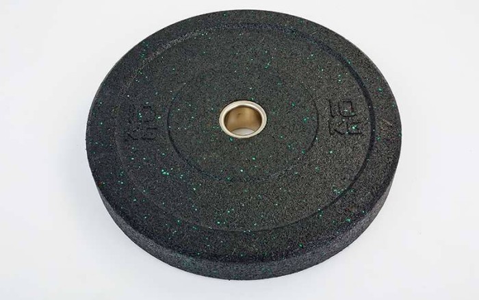 Бамперные диски для кроссфита Bumper Plates из структурной резины d-51мм Record RAGGY TA-5126-10 10кг