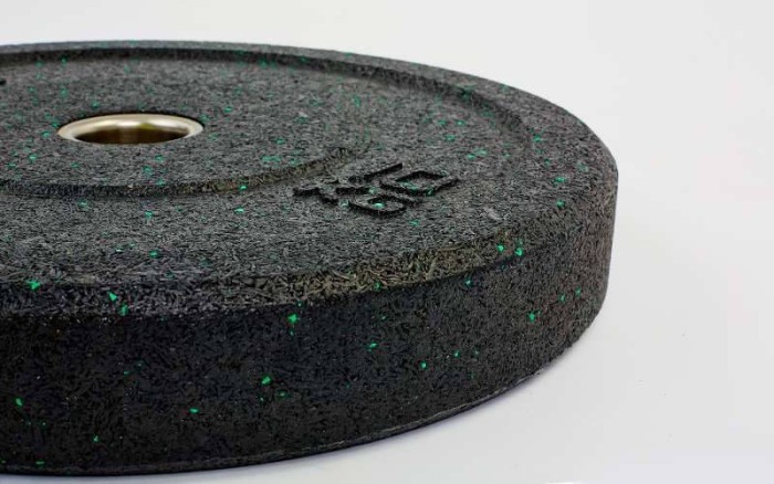 Бамперные диски для кроссфита Bumper Plates из структурной резины d-51мм Record RAGGY TA-5126-10 10кг