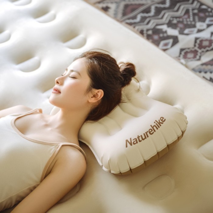 Подушка надувна ультралегка Naturehike NH17T013-Z, 42х32 см, бежева, укр, укр