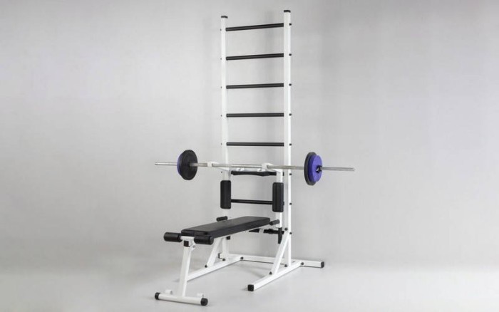 Шведська стінка для підлоги Універсал + штанга RN-Sport 52 кг, укр, укр