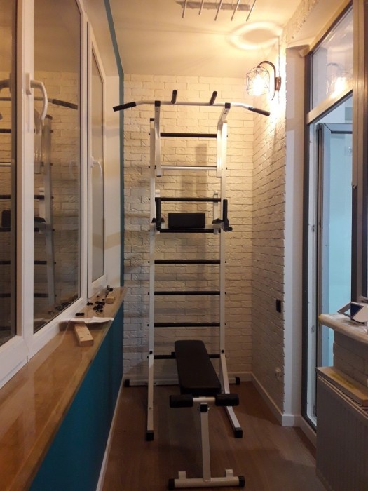 Шведська стінка для підлоги Універсал + штанга RN-Sport 52 кг