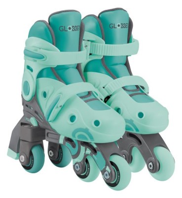 Роликові ковзани GLOBBER 2в1 м'ятно-зелені р.30-33, до 60кг, 5+