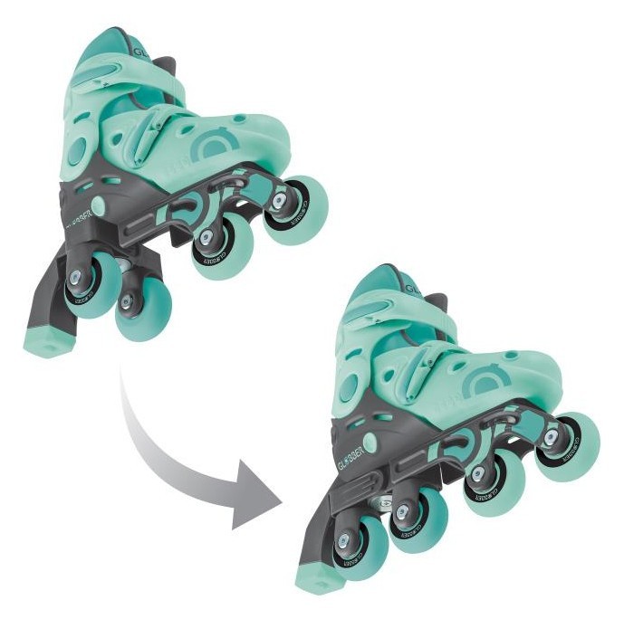 Роликові ковзани GLOBBER 2в1 м'ятно-зелені р.30-33, до 60кг, 5+
