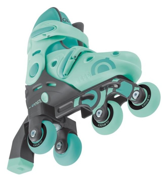 Роликові ковзани GLOBBER 2в1 м'ятно-зелені р.30-33, до 60кг, 5+