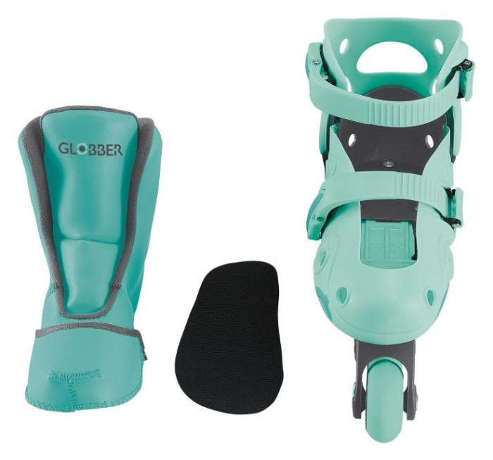 Роликові ковзани GLOBBER 2в1 м'ятно-зелені р.30-33, до 60кг, 5+, укр, укр