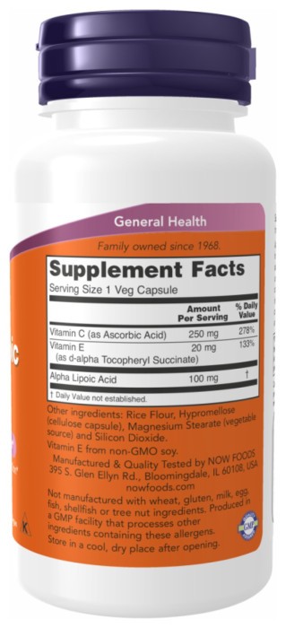 Alpha Lipoic Acid 100mg - 60vcaps