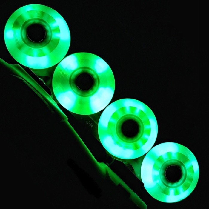 Колесо для роликов, светящиеся Flying Eagle Lazerwheelz-Sparkle зеленые 80 mm