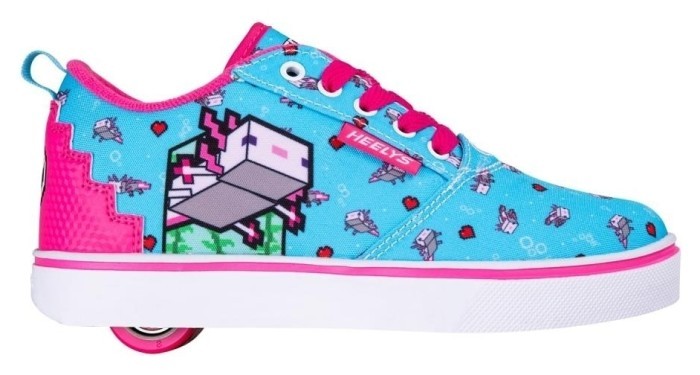 Роликовые кроссовки Heelys X Minecraft Pro 20 Aqua Pink Black X Minecraft Pro 20 Aqua Pink Black