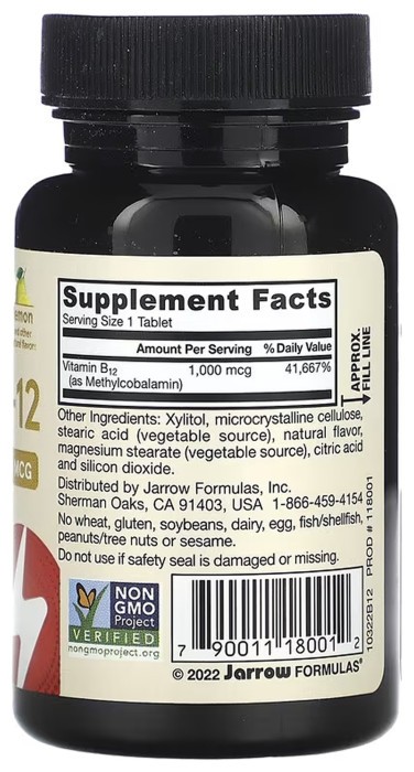 Methyl B12 Methylcobalamin 1000 mcg - 100 tabs