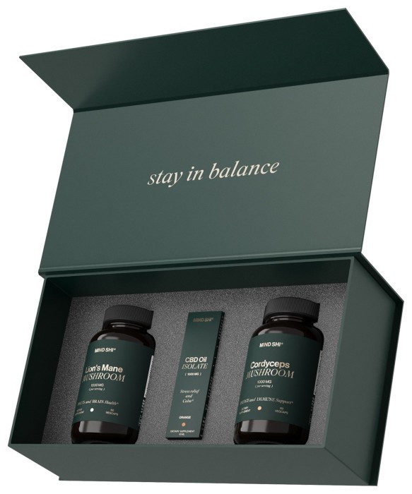 MIND SHI Mushroom+CBD Oil Premium Box