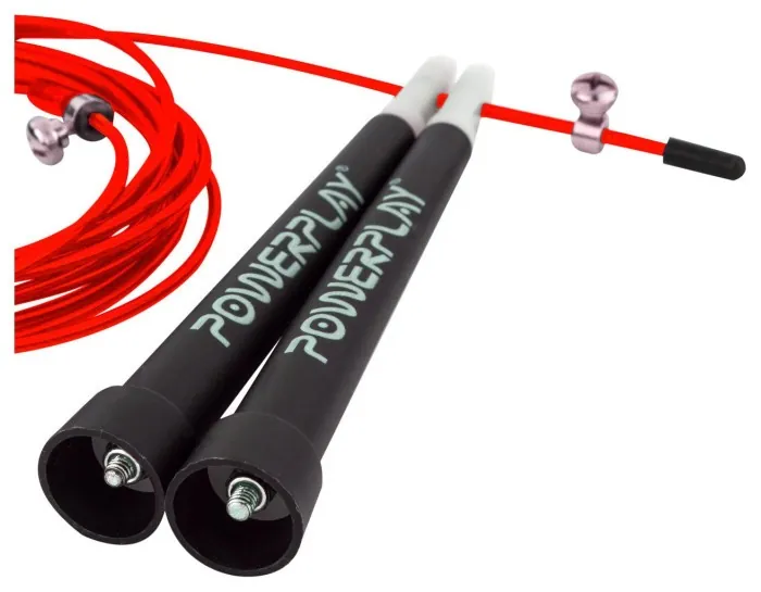 Скакалка швидкісна PowerPlay 4202 Ultra Speed Rope Червона (2,9m.)