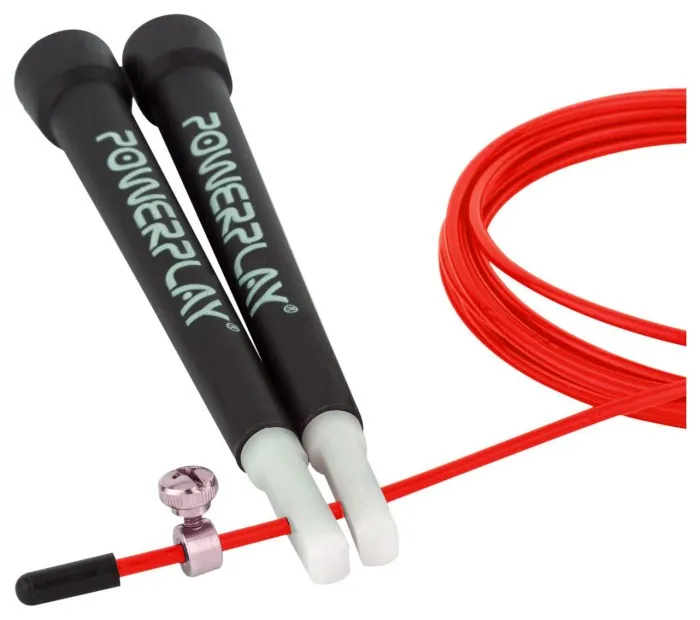 Скакалка швидкісна PowerPlay 4202 Ultra Speed Rope Червона (2,9m.)