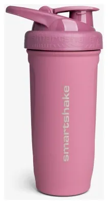Шейкер спортивний SmartShake металевий Reforce Stainless Steel 30oz/900ml Deep Rose