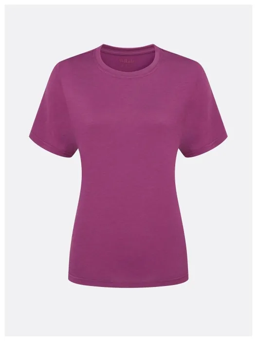 Футболка женская Rab Crimp Logo Tee Wmns, Plum, XS