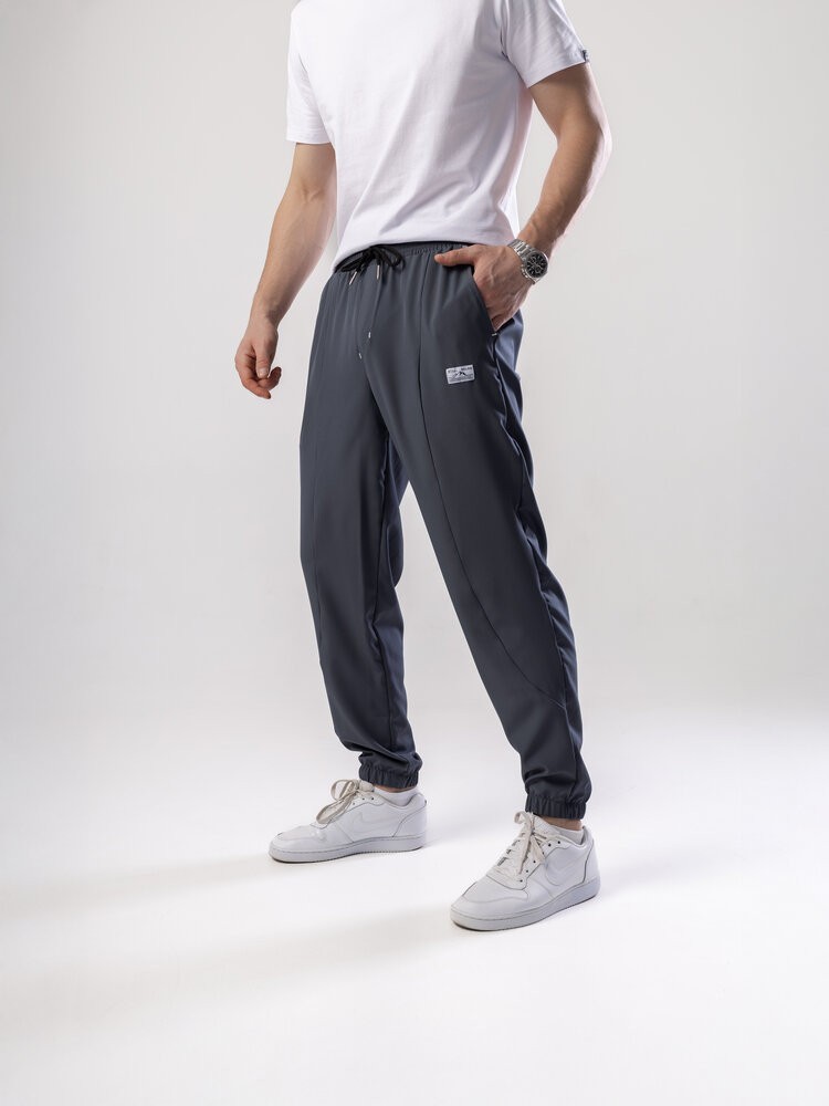 Мужские повседневные джоггеры. Темно-серые летние джогеры с карманами Pobedov Savaya