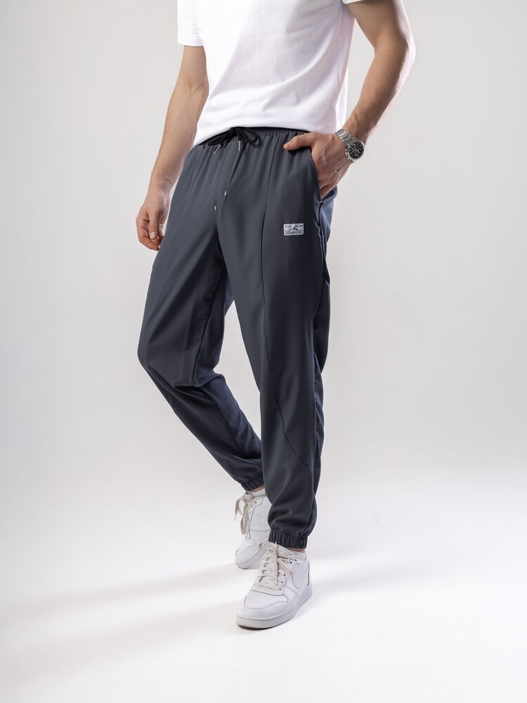 Мужские повседневные джоггеры. Темно-серые летние джогеры с карманами Pobedov Savaya