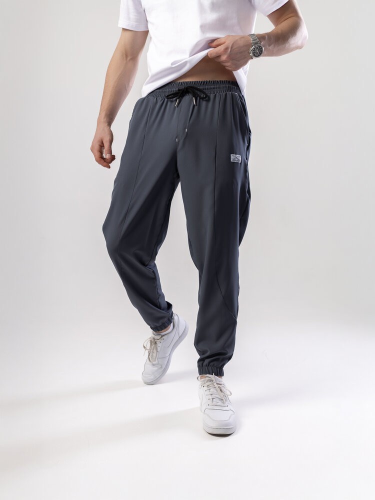 Мужские повседневные джоггеры. Темно-серые летние джогеры с карманами Pobedov Savaya