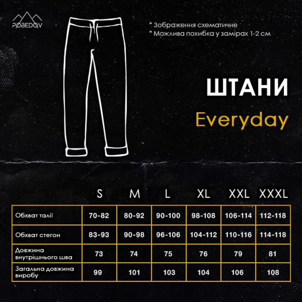 Чоловічі спортивні штани прямі Pobedov Everyday, укр, укр