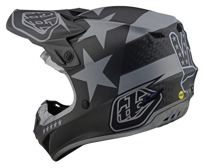 Шолом Troy Lee Designs SE4 Polyacrylite MIPS Freedom Black/Gray L, укр, укр
