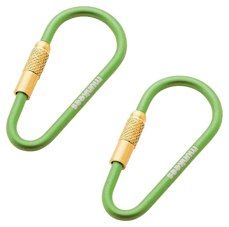 Munkees 3201 карабін Mini Link 3 мм x 48 мм (пара) grass green (3201-GG)