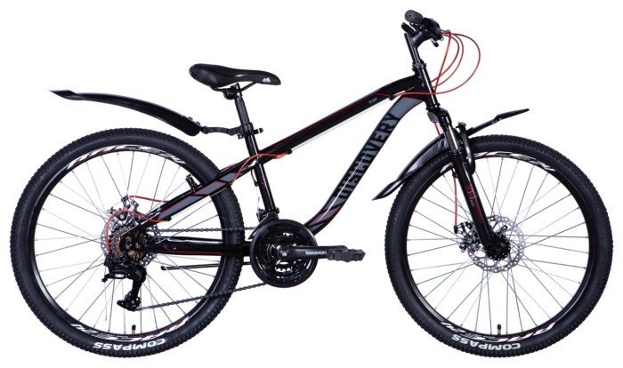 Велосипед 24" Discovery FLINT AM DD 2024 (черный)
